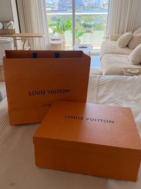 Authentic Louis Vuitton Empty Shoe Box + Shopping Bag
